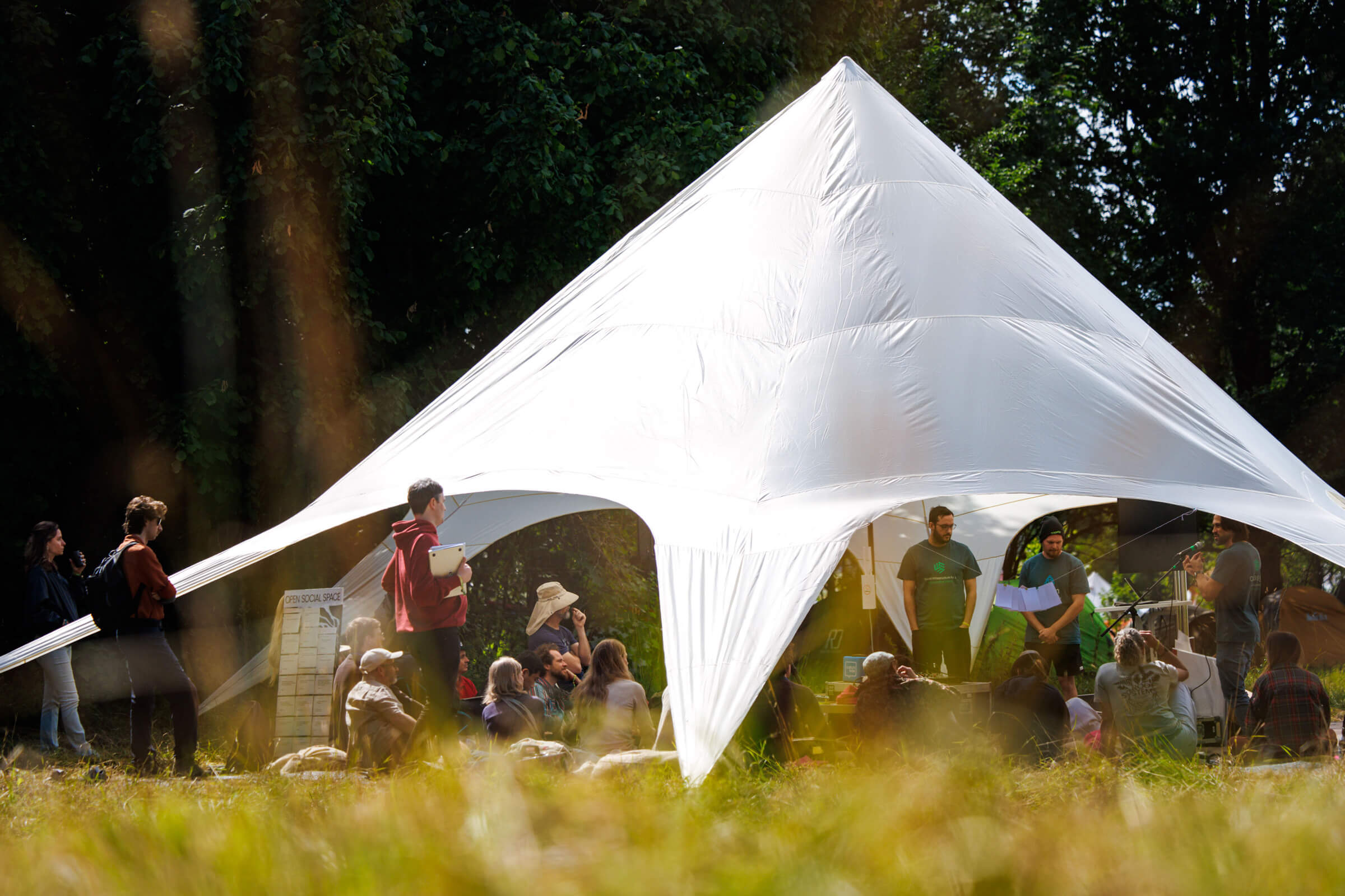 The Open Social Space hosted workshops and talks about decentralized social protocols, governance and more.