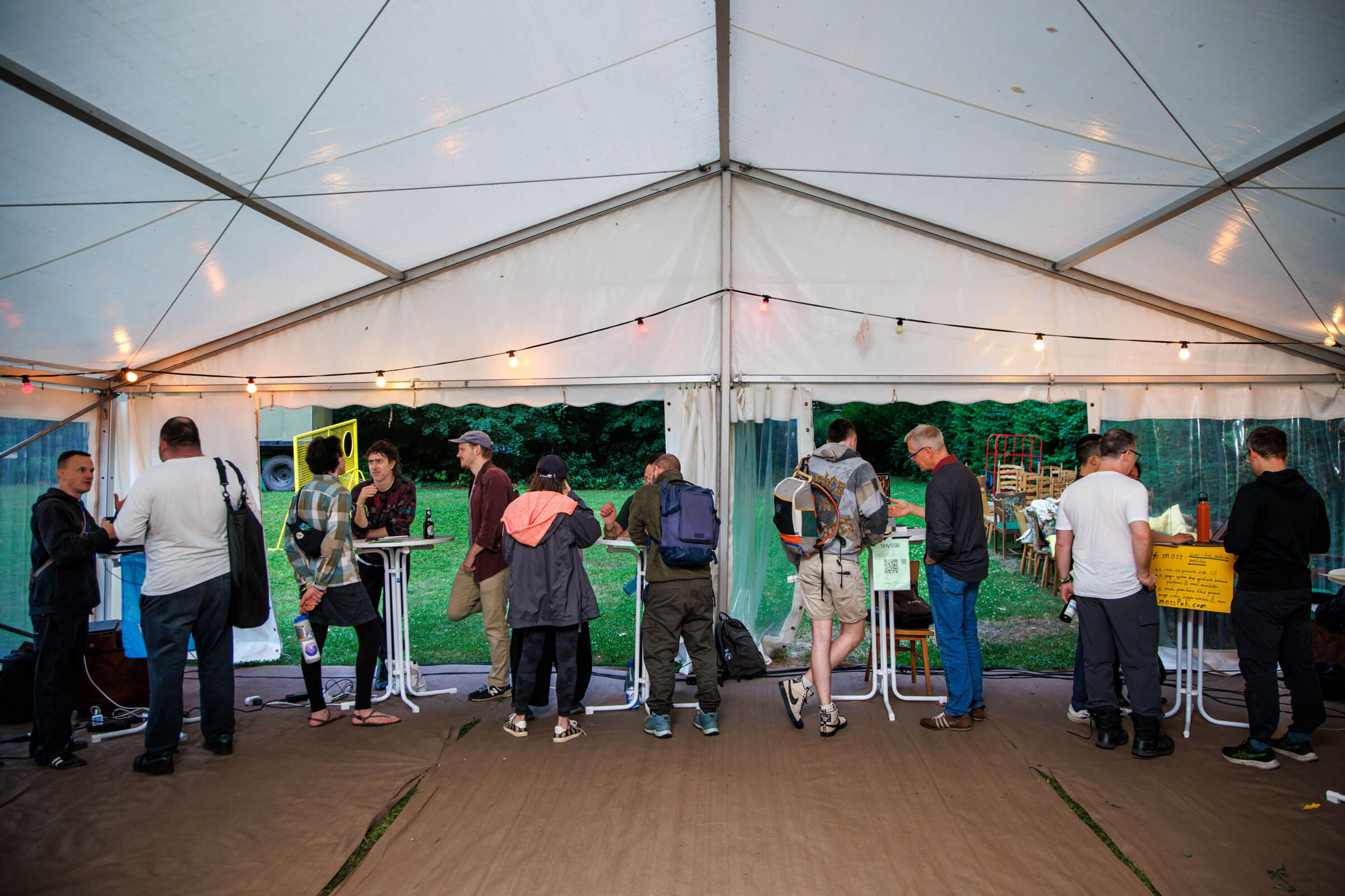 Getting hands on!  At the Demo Night Market, more than 50 projects with user-ready tech presented their wares.