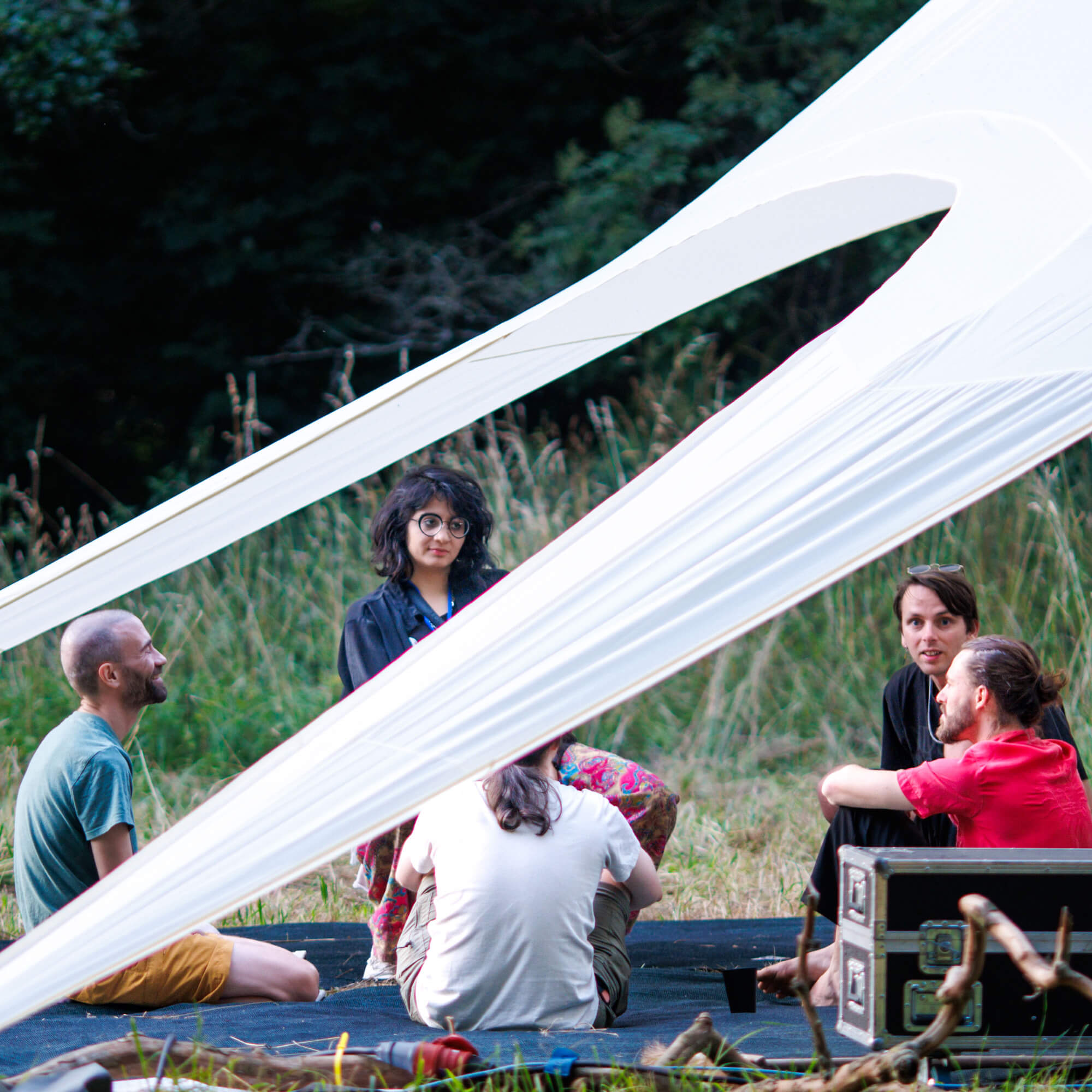 Weaving Group time!  Throughout the week, campers could opt-in to facilitated, small group discussions.