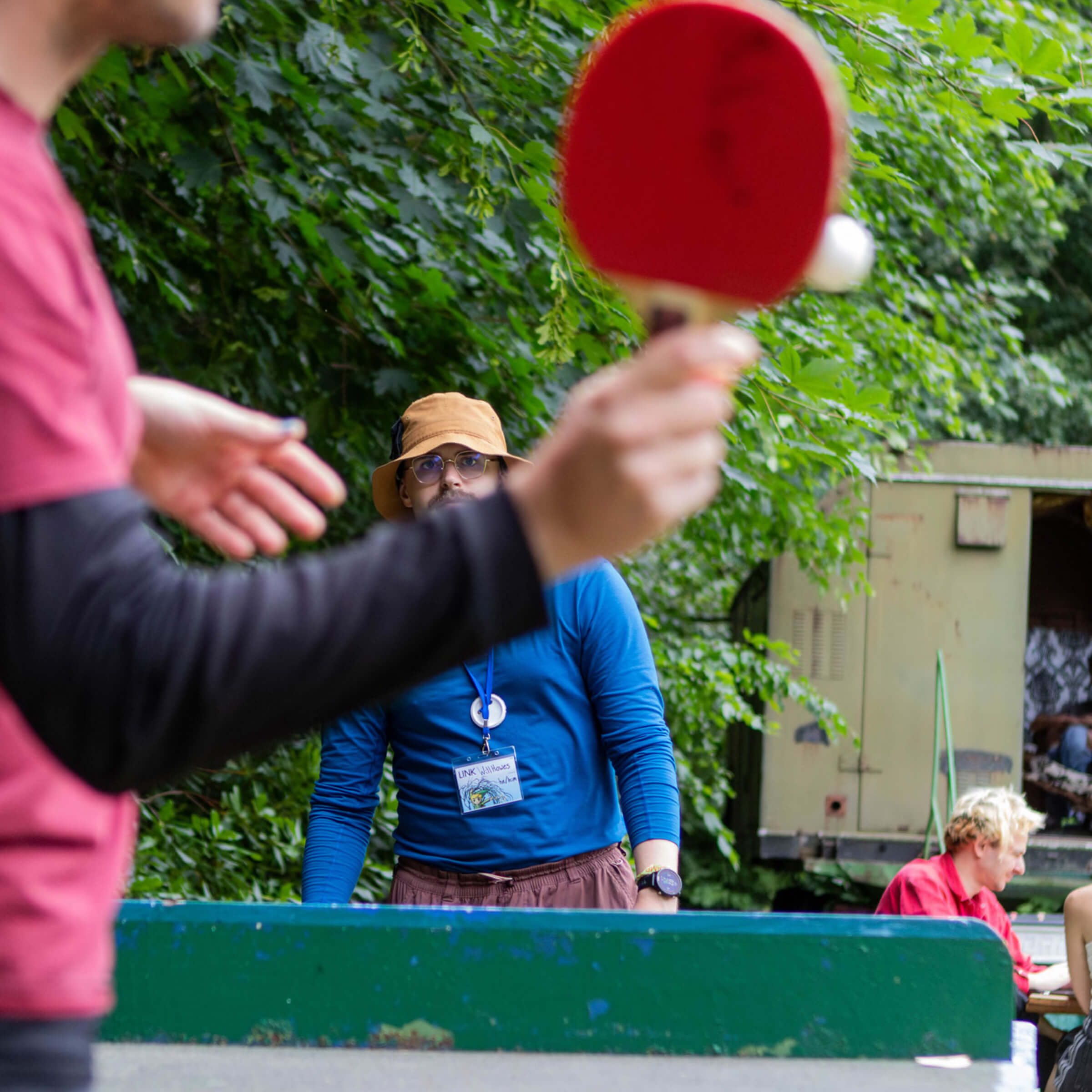 Will Howes, of the Wayback Machine, crushing it at ping pong.